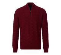 Casa Moda Casual Fit Troyer rot, Gemustert
