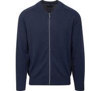 Größe M Casamoda Sport Strickjacke Cardigan Dunkelblau Langarm Normal Geschnitten mit Reißverschluss 100% Baumwolle