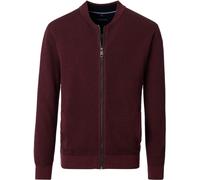 Casa Moda Strickjacke Zip Structure Bordeaux - Größe 5XL Rot 5XL