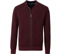 Casa Moda Strickjacke Zip Structure Bordeaux - Größe M Rot M