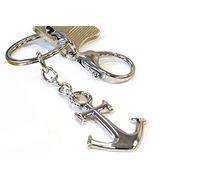 Exklusiver Schlüsselanhänger Schlüsselbund Anker Maritim Silber Schlüsselring