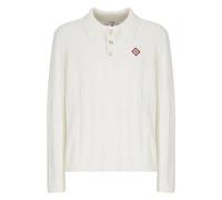 Casablanca - Tennis Bouclé Langarm-Polo - - Knitwear - Herren - Weiß - M