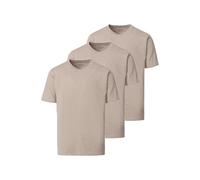 CASAMODA Basic T-Shirt im 3er-Pack Herren Baumwolle beige, 4XL