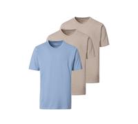 CASAMODA Basic T-Shirt im 3er-Pack Herren Baumwolle beige, 4XL