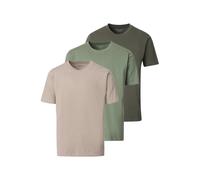 CASAMODA Basic T-Shirt im 3er-Pack Herren grün, L