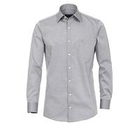 Casa Moda Businesshemd Herren Extra langer Arm 69 cm uni Comfort Fit Grau 43