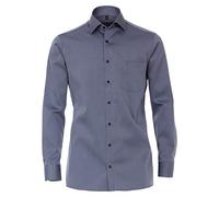 CASAMODA Businesshemd extra langer Arm 69cm Uni Comfort Fit graues Mittelblau 45