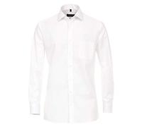 Casa Moda Herren Businesshemd extra langer Arm 72cm uni Modern Fit, weiß, 40 Weiß