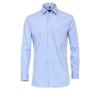 Größe 41 Casamoda Hemd Hellblau Uni 72er Extralanger Arm Modern Fit Leicht Tailliert Kentkragen 100% Baumwolle Bügelleicht