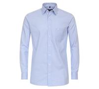 CASAMODA Businesshemd kariert Comfort Fit Hellblau 47