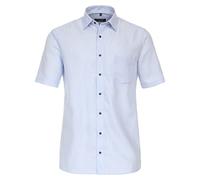 CASAMODA Herren Businesshemd Kurzarm uni Comfort Fit, blau, 42 Hellblau