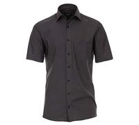 CASAMODA Herren Businesshemd Kurzarm uni Modern Fit, grau, 48 Dunkelgrau
