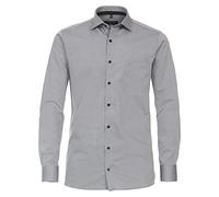 Casa Moda Businesshemd Herren Modern Fit Baumwolle Kent Grau Größe 40