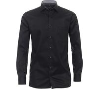 Casa Moda Businesshemd uni Modern Fit Herren 100% Baumwolle Schwarz Gr. 42