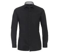 Casa Moda Businesshemd Uni Modern Fit Herren 100% Baumwolle Schwarz Gr. 47