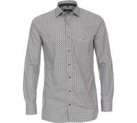 Casa Moda Businesshemd Comfort Fit – Bedruckt, 100% Baumwolle – Herren Gr. 43 Anthrazit