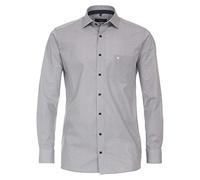 Businesshemd CASAMODA "CASAMODA Businesshemd Print", Herren, Gr. 39, Normalgrößen, braun, 97% Baumwolle, 3% Elasthan, bedruckt, schmal, Hemden (75543305-39) braun