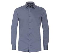 CASAMODA Businesshemd Uni Modern Fit Mittelblau 45