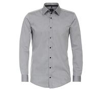 Venti Body Fit Hemd silber, Faux-uni