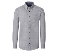 CASAMODA - Casual Fit: Freizeithemd blau/braun/grün - Gr. - 3XL