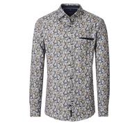 CASAMODA - Casual Fit: Freizeithemd blau/grün - Gr. - XXL