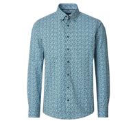 Casa Moda Casual Fit Hemd blau, Bedruckt