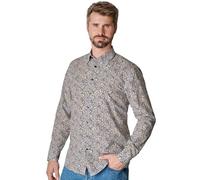 CASAMODA Casual Fit Hemd Langarm New Kent Kragen Muster blau Größe XL