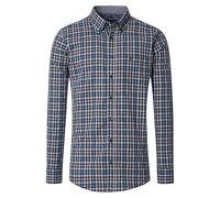 Langarmhemd CASAMODA "CASAMODA Freizeithemd kariert", Herren, Gr. XXL, Normalgrößen, blau, 100% Baumwolle, kariert, comfort fit, Hemden (38891634-XXL) blau