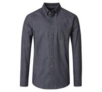 Casa Moda Casual Fit Flanellhemd anthrazit, Bedruckt