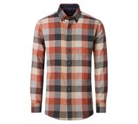 Langarmhemd CASAMODA "CASAMODA Freizeithemd kariert", Herren, Gr. XXL, Normalgrößen, beige, 100% Baumwolle, kariert, comfort fit, Hemden (14346501-XXL) beige