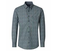 Casa Moda Langarmhemd CASAMODA Freizeithemd Print – Herren, 100% Baumwolle, Comfort Fit, Blau Gr. M
