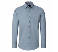 Casa Moda Casual Fit Hemd blau, Bedruckt