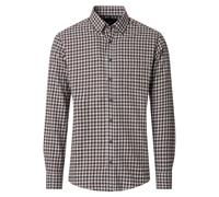 Langarmhemd CASAMODA "CASAMODA Freizeithemd Langarm kariert", Herren, Gr. 3XL, Normalgrößen, braun, 100% Baumwolle, kariert, comfort fit, Hemden (11802756-XXXL) braun