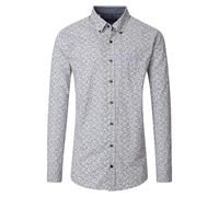 Casa Moda Langarmhemd Freizeithemd Print – Herren, Casual Fit, 100% Baumwolle, Beige, XL