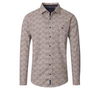 Casa Moda Casual Fit Hemd braun, Bedruckt