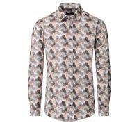 Casa Moda Casual Fit Hemd braun, Bedruckt