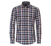 CASAMODA Freizeithemd kariert Casual Fit Dunkelrot 3XL
