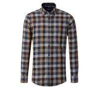 CASAMODA Casual Fit Hemd Langarm Button Down Kragen Karo blau Größe XXL