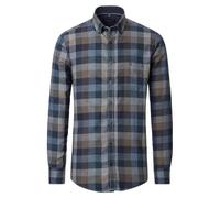 Langarmhemd CASAMODA "CASAMODA Freizeithemd kariert", Herren, Gr. XXL, Normalgrößen, blau, 100% Baumwolle, kariert, lässig geschnitten, Hemden (20545265-XXL) blau