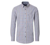 Langarmhemd CASAMODA "CASAMODA Freizeithemd kariert", Herren, Gr. XXL, Normalgrößen, blau, 100% Baumwolle, kariert, lässig geschnitten, Hemden (67880865-XXL) blau