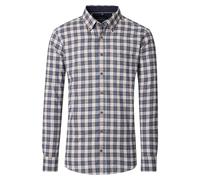 Langarmhemd CASAMODA "CASAMODA Freizeithemd kariert", Herren, Gr. XXL, Normalgrößen, blau, 100% Baumwolle, kariert, comfort fit, Hemden (74303638-XXL) blau