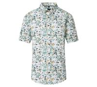Kurzarmhemd CASAMODA "CASAMODA Freizeithemd Kurzarm Print", Herren, Gr. L, Normalgrößen, grün, 100% Baumwolle, bedruckt, lässig geschnitten, Hemden (85182632-L) grün