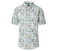 Kurzarmhemd CASAMODA "CASAMODA Freizeithemd Kurzarm Print", Herren, Gr. L, Normalgrößen, grün, 100% Baumwolle, bedruckt, comfort fit, Hemden (82567724-L) grün