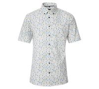 Casa Moda Freizeithemd Kurzarm Print Comfort Fit Mittelblau Gr. L