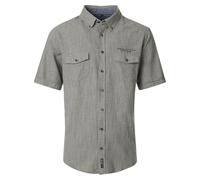 Kurzarmhemd CASAMODA "CASAMODA Freizeithemd Kurzarm gestreift", Herren, Gr. M, Normalgrößen, grün, 63% Baumwolle, 37% Leinen, gestreift, lässig geschnitten, Hemden (93596607-M) grün