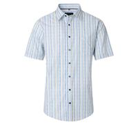Kurzarmhemd CASAMODA "CASAMODA Freizeithemd Kurzarm gestreift", Herren, Gr. M, Normalgrößen, blau, 100% Baumwolle, gestreift, comfort fit, Hemden (38808616-M) blau