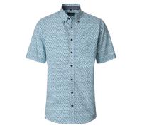 Kurzarmhemd CASAMODA "CASAMODA Freizeithemd Kurzarm Print", Herren, Gr. M, Normalgrößen, grün, 100% Baumwolle, bedruckt, comfort fit, Hemden (52753923-M) grün