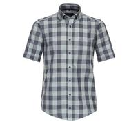 Kurzarmhemd CASAMODA "CASAMODA Freizeithemd Kurzarm kariert" Gr. L, Normalgrößen, blau (türkis) Herren Hemden (39357563-L) türkis