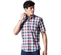 CASAMODA Freizeithemd Kurzarm kariert Casual Fit Rot M
