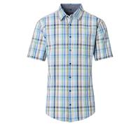 Casa Moda Kurzarmhemd Freizeithemd kariert lässig geschnitten 100% Baumwolle Herren Blau XL